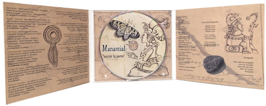 Intérieur de la jaquette CD Manantial version de luxe