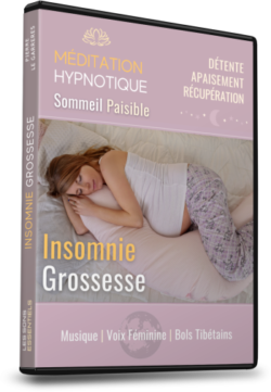 Femme enceinte endormie pour illustrer la Méditation Insomnie Grossesse