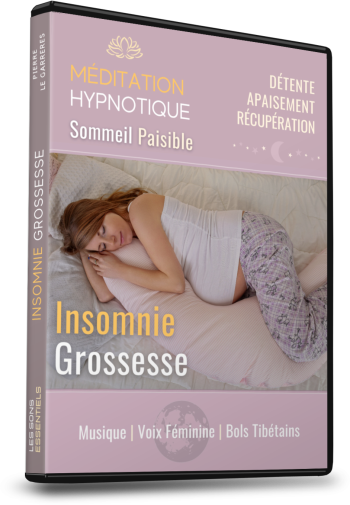 Femme enceinte endormie pour illustrer la Méditation Insomnie Grossesse