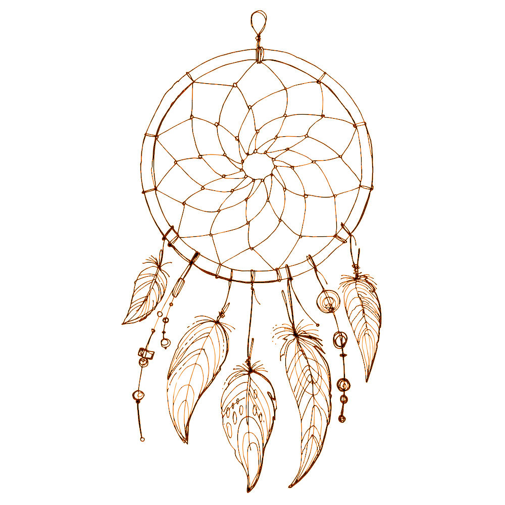 Dreamcatcher or_S Attrape rêve pour la Formation Tambour Chamanique
