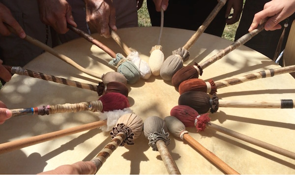 Pow Wow drum mailloches light